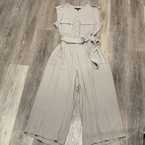 Simply Vera Vera Wang Taupe Sleeveless Jumpsuit